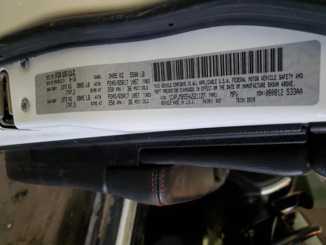 1C4PJMBS5HW521127 - 2017 JEEP CHEROKEE TRAILHAWK WHITE photo 13