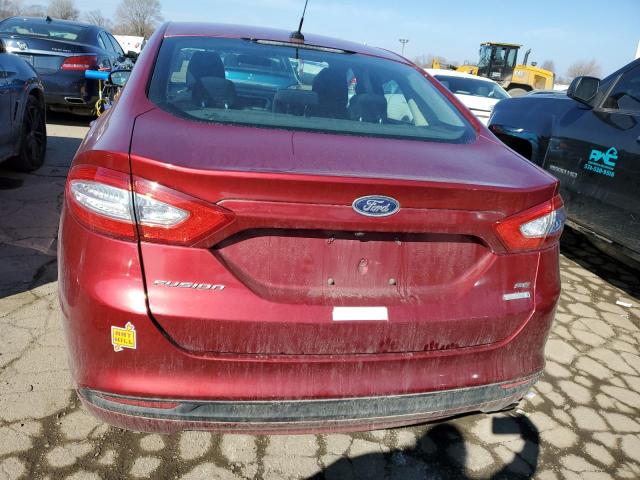 3FA6P0HD3GR378195 - 2016 FORD FUSION SE RED photo 6