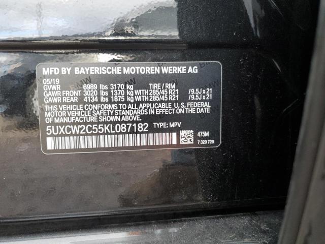5UXCW2C55KL087182 - 2019 BMW X7 XDRIVE40I BLACK photo 14