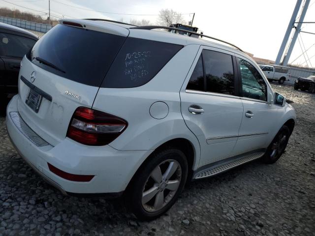 4JGBB8GB6BA725071 - 2011 MERCEDES-BENZ ML 350 4MATIC WHITE photo 3