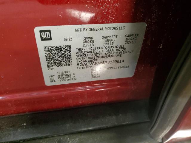 5GAEVAKW5PJ139514 - 2023 BUICK ENCLAVE ESSENCE წითელი ფოტო 13