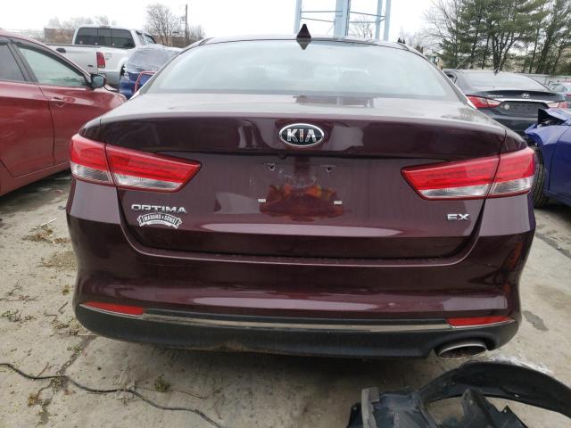 5XXGU4L35HG169876 - 2017 KIA OPTIMA EX MAROON photo 6