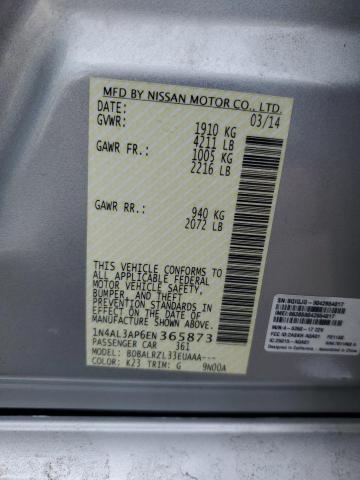 1N4AL3AP6EN365873 - 2014 NISSAN ALTIMA 2.5 SILVER photo 12