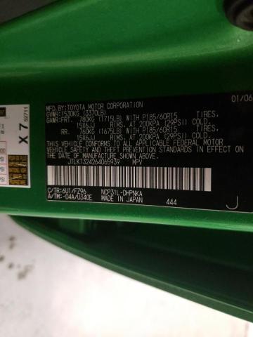 JTLKT324264065939 - 2006 TOYOTA SCION XB Grün Foto 12