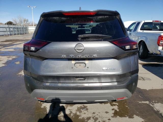 5N1BT3BB7NC708232 - 2022 NISSAN ROGUE SV GRAY photo 6