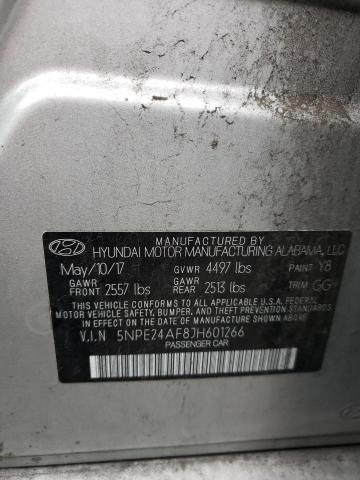 5NPE24AF8JH601266 - 2018 HYUNDAI SONATA SE SILVER photo 12