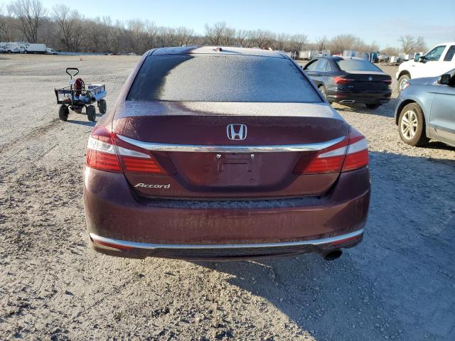 1HGCR2F83GA205247 - 2016 HONDA ACCORD EXL BURGUNDY photo 6