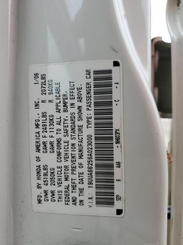 19UUA66256A023000 - 2006 ACURA 3.2TL WHITE photo 13