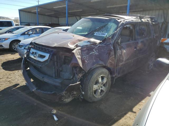 5FNYF4H50AB010507 - 2010 HONDA PILOT EXL MAROON photo 1