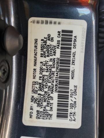 1NXBU4EE4AZ362802 - 2010 TOYOTA COROLLA BASE GRAY photo 12