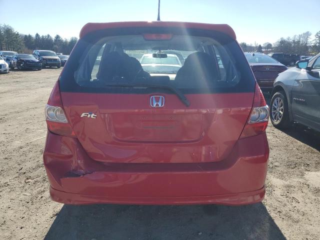 JHMGD38637S030538 - 2007 HONDA FIT S RED photo 6