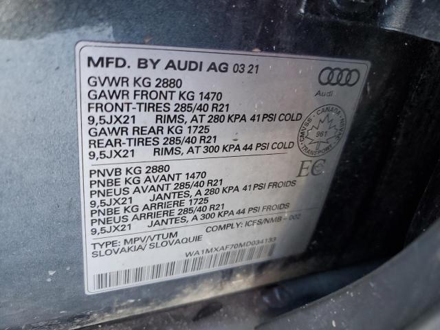WA1MXAF70MD034133 - 2021 AUDI Q7 PROGRESSIV 石墨色 照片 14