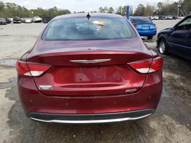 1C3CCCAB7FN751098 - 2015 CHRYSLER 200 LIMITED MAROON photo 6