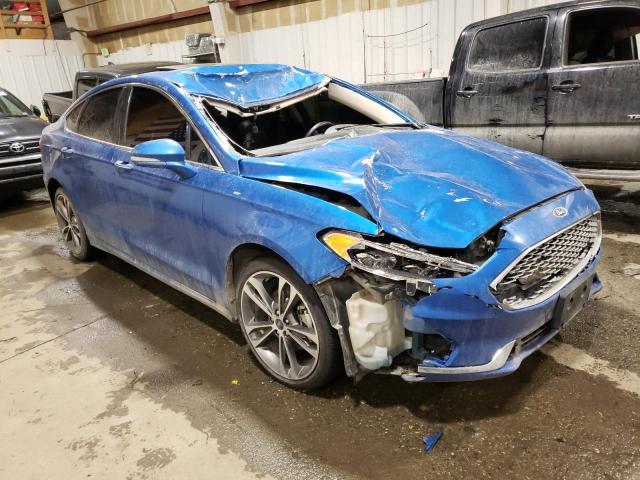 3FA6P0D98LR176240 - 2020 FORD FUSION TITANIUM BLUE photo 4