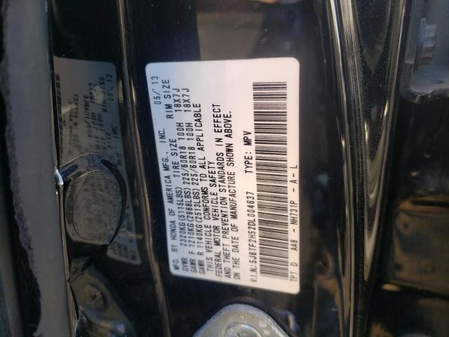 5J6TF2H52DL004637 - 2013 HONDA CROSSTOUR EXL შავი ფოტო 12