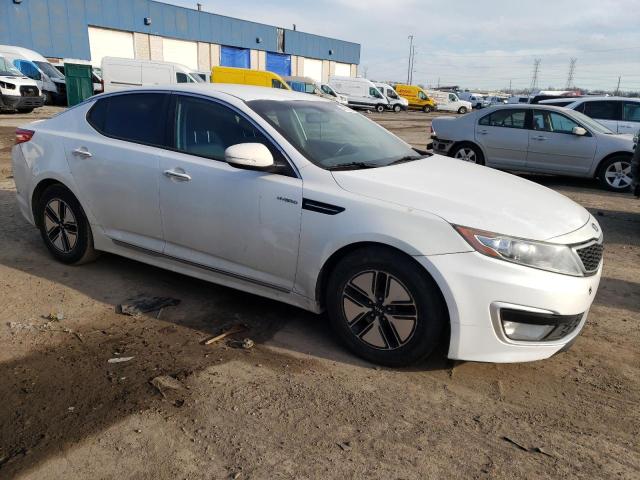 KNAGM4ADXD5058375 - 2013 KIA OPTIMA HYBRID WHITE photo 4