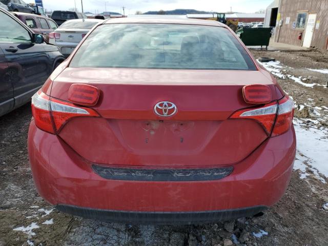 5YFBURHE4GP568799 - 2016 TOYOTA COROLLA L RED photo 6