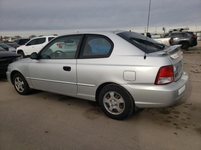 KMHCG35C92U226820 - 2002 HYUNDAI ACCENT GS SILVER photo 2