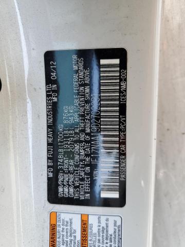 JF1ZNAA19D2702291 - 2013 TOYOTA SCION FR-S 白色 照片 12