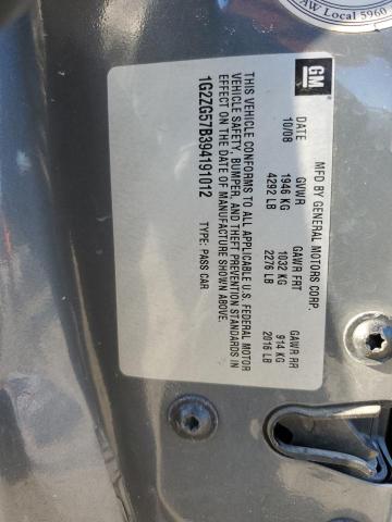 1G2ZG57B394191012 - 2009 PONTIAC G6 GRAY photo 12