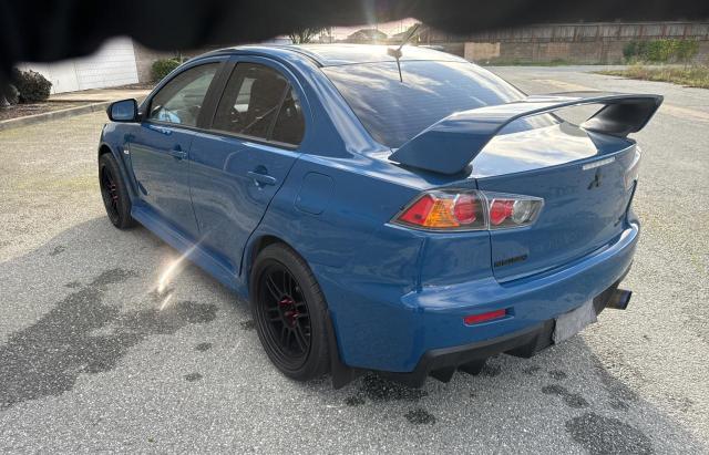 JA32W8FV6EU016341 - 2014 MITSUBISHI LANCER EVOLUTION GSR BLUE photo 3