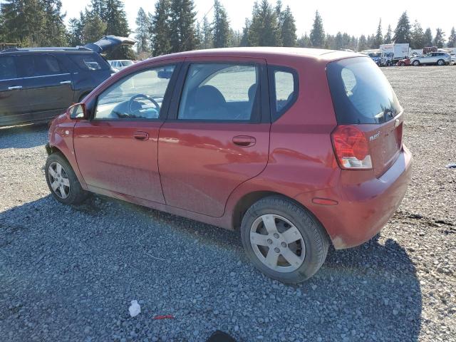 KL1TD66668B136043 - 2008 CHEVROLET AVEO BASE RED photo 2