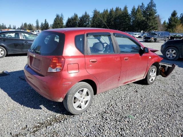 KL1TD66668B136043 - 2008 CHEVROLET AVEO BASE RED photo 3