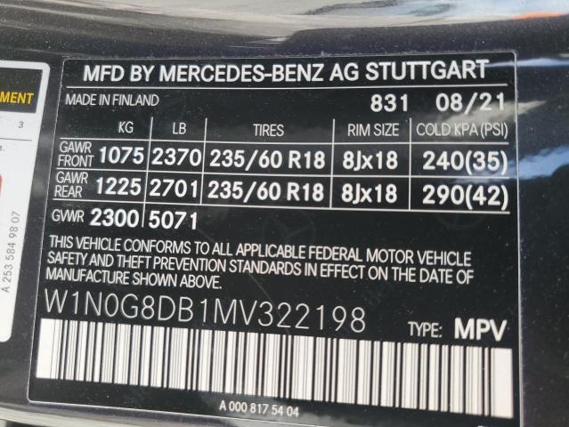 W1N0G8DB1MV322198 - 2021 MERCEDES-BENZ GLC 300 BLACK photo 13