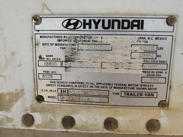 3H3V532C86T165003 - 2006 HYUNDAI REEFER WHITE photo 10