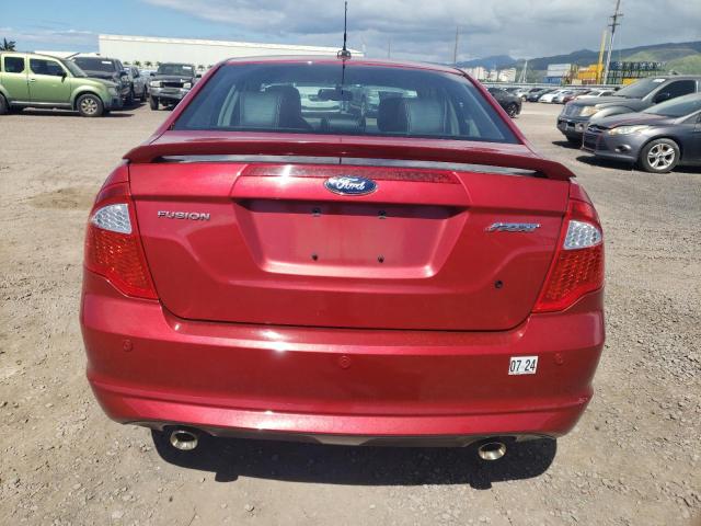 3FAHP0KC4BR144391 - 2011 FORD FUSION SPORT RED photo 6