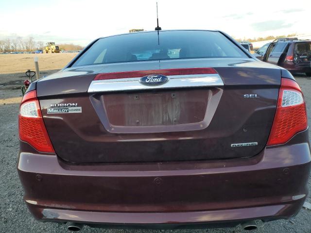 3FAHP0JG2CR179839 - 2012 FORD FUSION SEL BURGUNDY photo 6