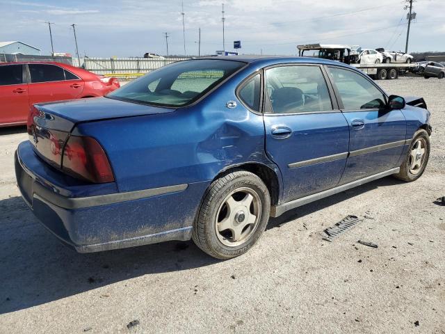 2G1WF52E349199399 - 2004 CHEVROLET IMPALA BLUE photo 3