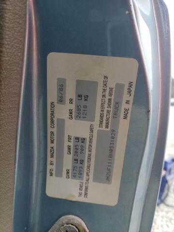 JM2UF1118H0531029 - 1987 MAZDA B2000 BLUE photo 12