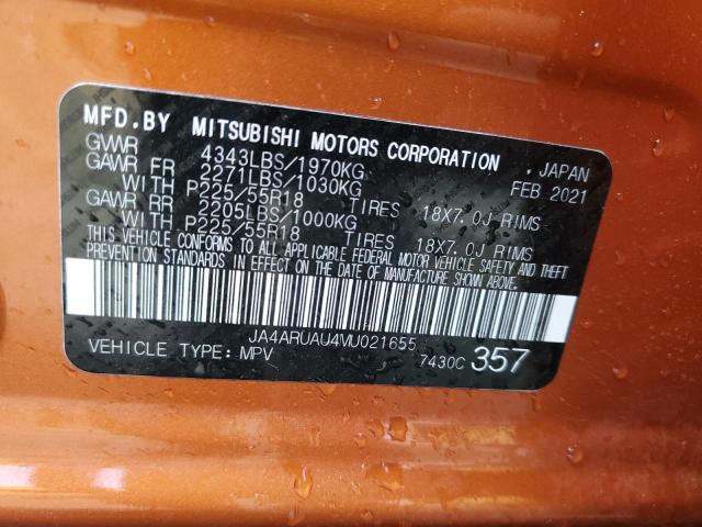 JA4ARUAU4MU021655 - 2021 MITSUBISHI OUTLANDER ES 橙色 照片 13
