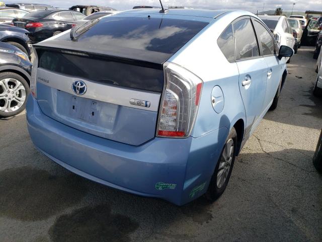 JTDKN3DP4C3008172 - 2012 TOYOTA PRIUS PLUG BLUE photo 3