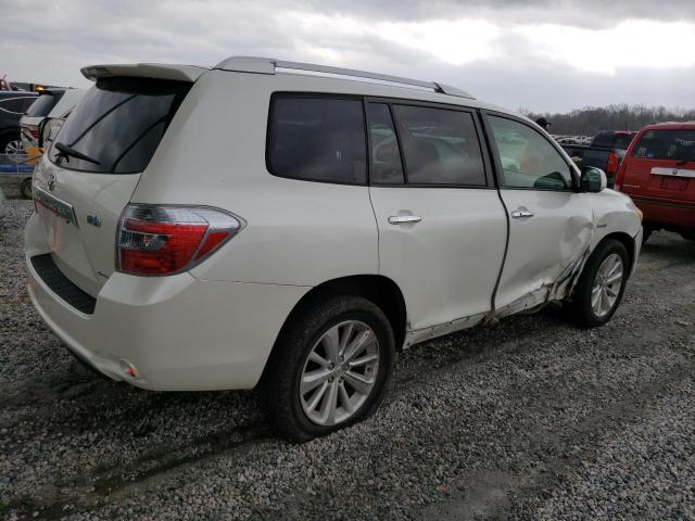 JTEEW44A782017050 - 2008 TOYOTA HIGHLANDER HYBRID LIMITED WHITE photo 3