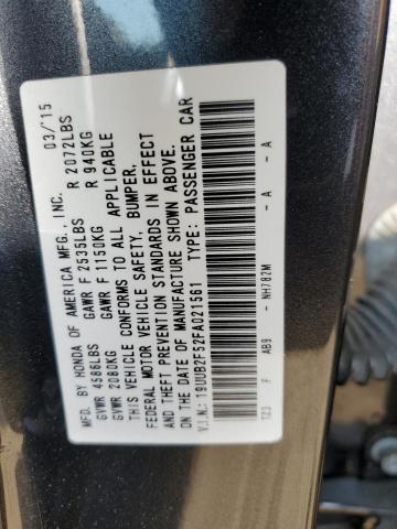 19UUB2F52FA021561 - 2015 ACURA TLX TECH GRAY photo 12