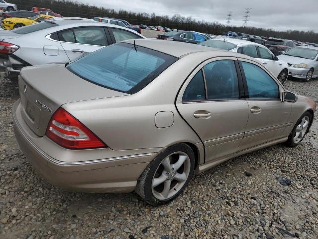 WDBRF40J65F672542 - 2005 MERCEDES-BENZ C 230K SPORT SEDAN GOLD photo 3