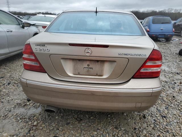 WDBRF40J65F672542 - 2005 MERCEDES-BENZ C 230K SPORT SEDAN GOLD photo 6