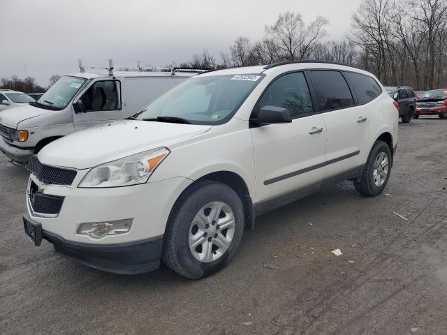 1GNKRFED3CJ123908 - 2012 CHEVROLET TRAVERSE LS WHITE photo 1