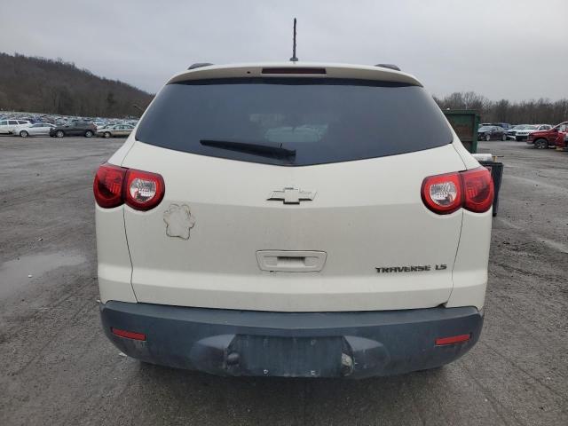 1GNKRFED3CJ123908 - 2012 CHEVROLET TRAVERSE LS WHITE photo 6