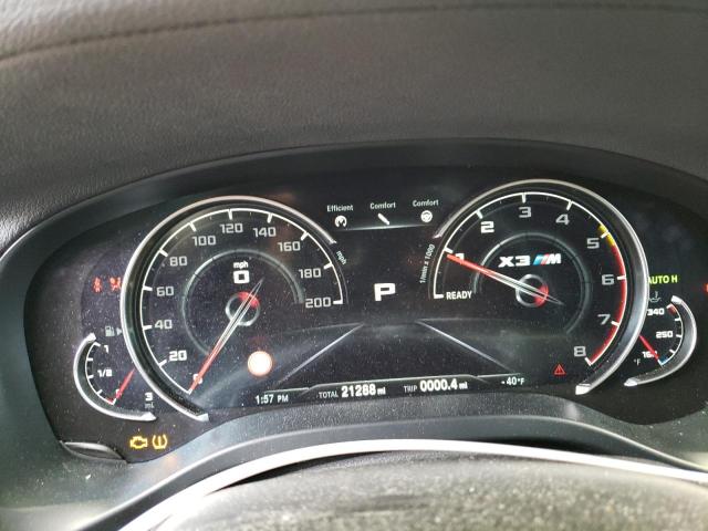 5YMTS0C07L9B81952 - 2020 BMW X3 M COMPETITION WHITE photo 9