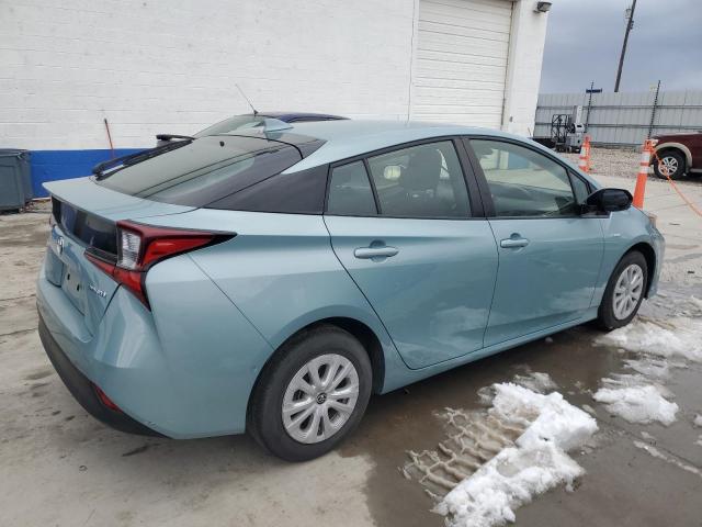 JTDKARFU7K3096683 - 2019 TOYOTA PRIUS GREEN photo 3