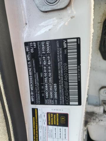 4JGDA5HB8FA601009 - 2015 MERCEDES-BENZ ML 350 4MATIC WHITE photo 12