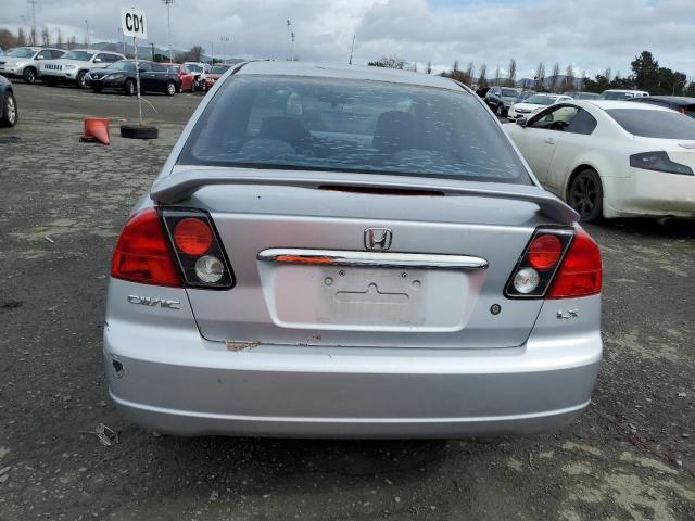 2HGES16572H609871 - 2002 HONDA CIVIC LX SILVER photo 6