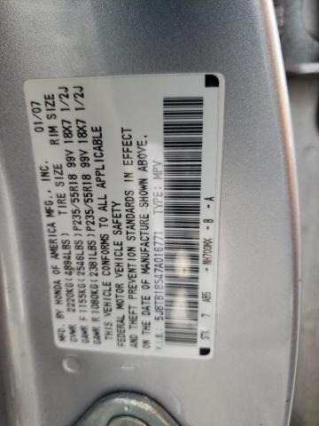 5J8TB18547A016771 - 2007 ACURA RDX TECHNOLOGY SILVER photo 13