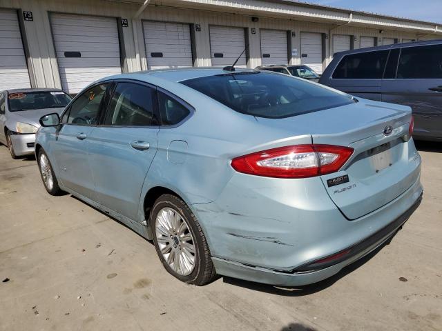 3FA6P0LU2DR153642 - 2013 FORD FUSION SE HYBRID TURQUOISE photo 2