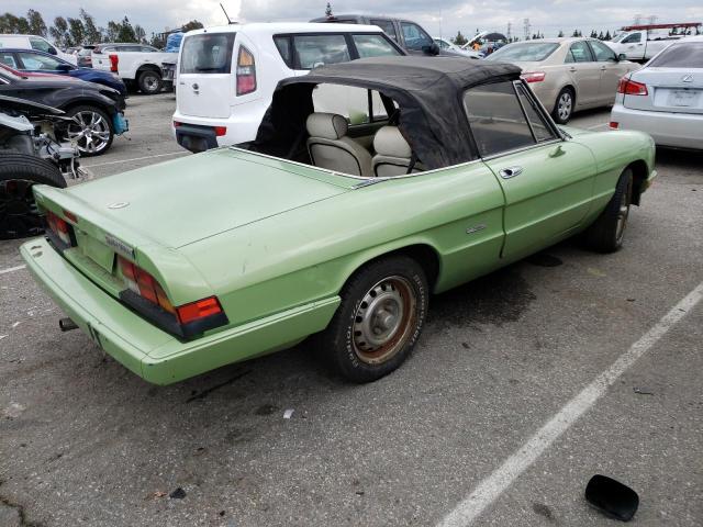 ZARBA5416G1042933 - 1986 ALFA ROMEO VELOCE 2000 SPIDER GREEN photo 3