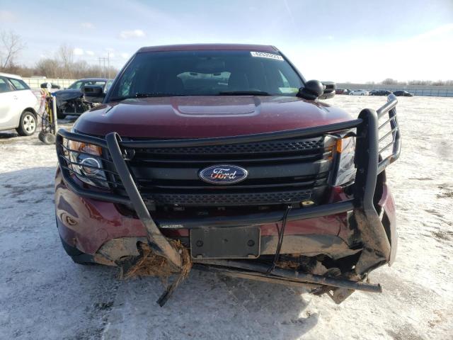 1FM5K8AR9EGB63669 - 2014 FORD EXPLORER POLICE INTERCEPTOR RED photo 5