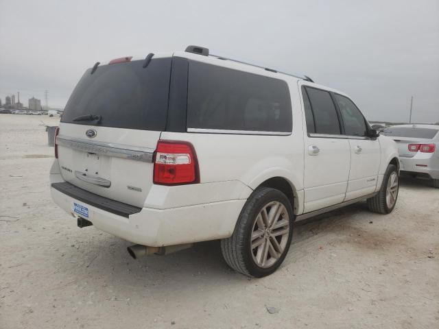 1FMJK1LT2FEF14269 - 2015 FORD EXPEDITION EL PLATINUM WHITE photo 3